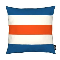 Juniqe Kissen "Menton" In Blau & Orange