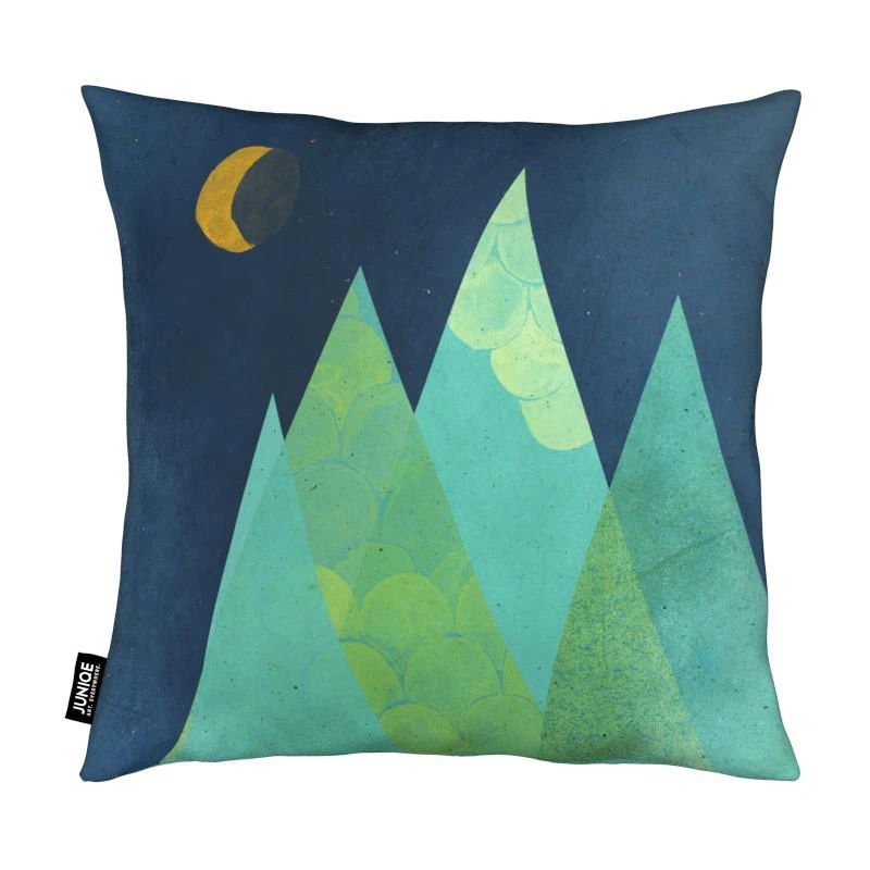 Juniqe Kissen "Norway" In Blau & Grün – Bild 2