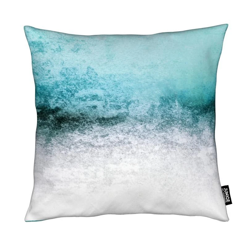 Juniqe Kissen "Snowdreamer Aqua" In Blau & Grün