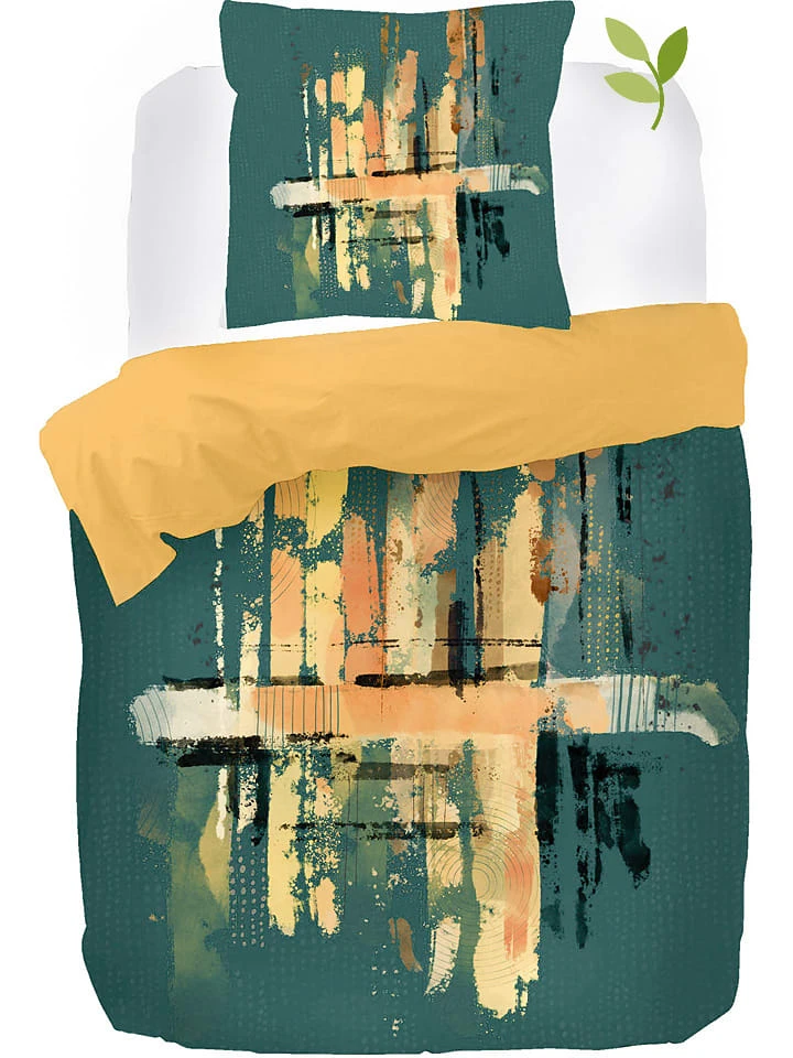 Kayori Satin-Bettwäsche-Set "Sakida" In Petrol