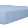 Kneer Spannbetttuch EDEL-ZWIRN-JERSEY Q20 In Eisblau