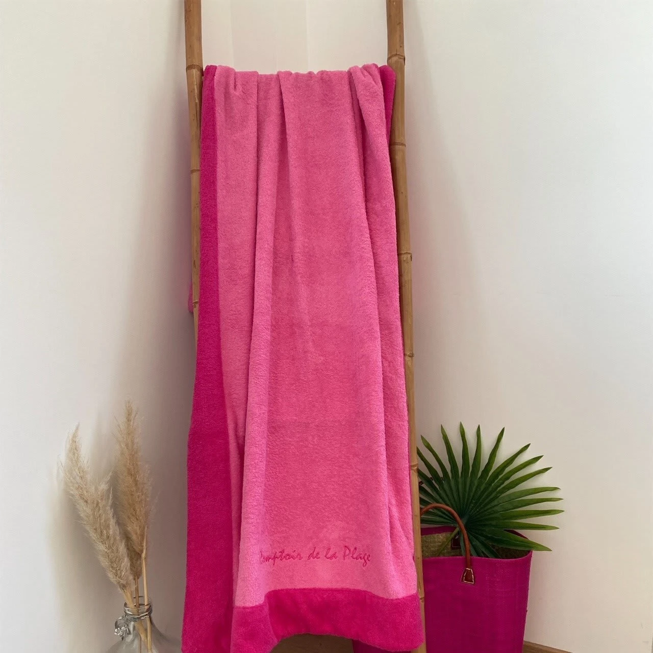 Le Comptoir De La Plage Badetuch "Fashionata" In Pink - (L)170 X (B)90 Cm – Bild 2