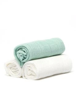 Les Enfants Waschlappen Muslin Squares In Green