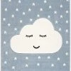 Livone Teppich SMILEY CLOUD Blau/weiss