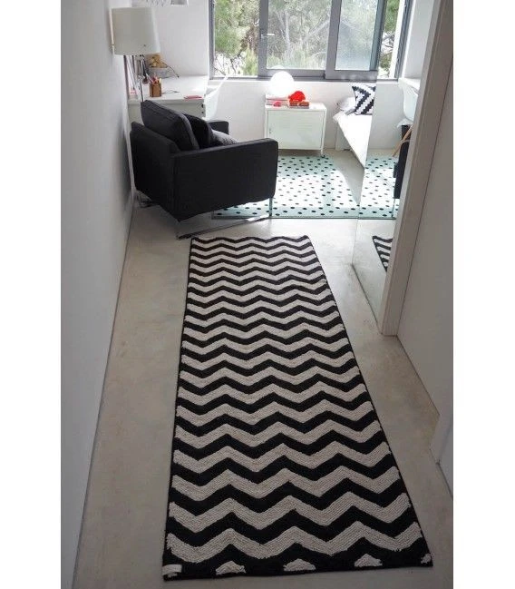 Lorena Canals Teppich "Zig-Zag" In Schwarz/Beige – Bild 5