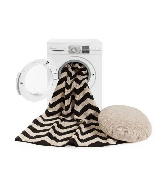 Lorena Canals Teppich "Zig-Zag" In Schwarz/Beige – Bild 6