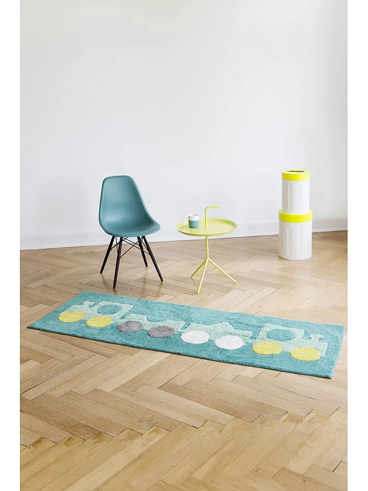 Minividuals Teppich "Lokomotive" In Blau - (L)170 X (B)120 Cm – Bild 3