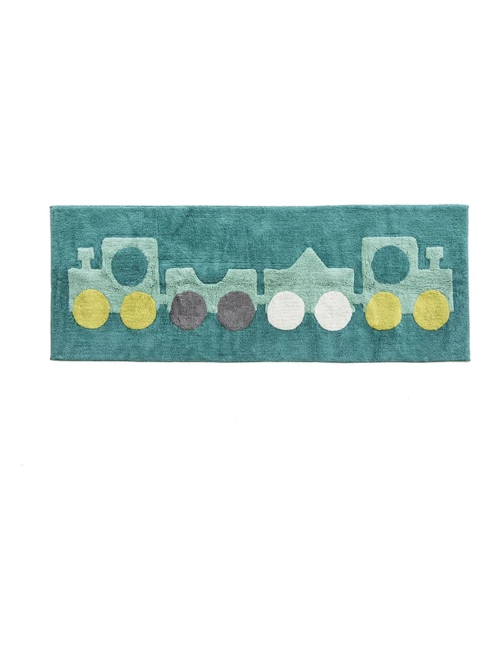 Minividuals Teppich "Lokomotive" In Blau - (L)170 X (B)120 Cm