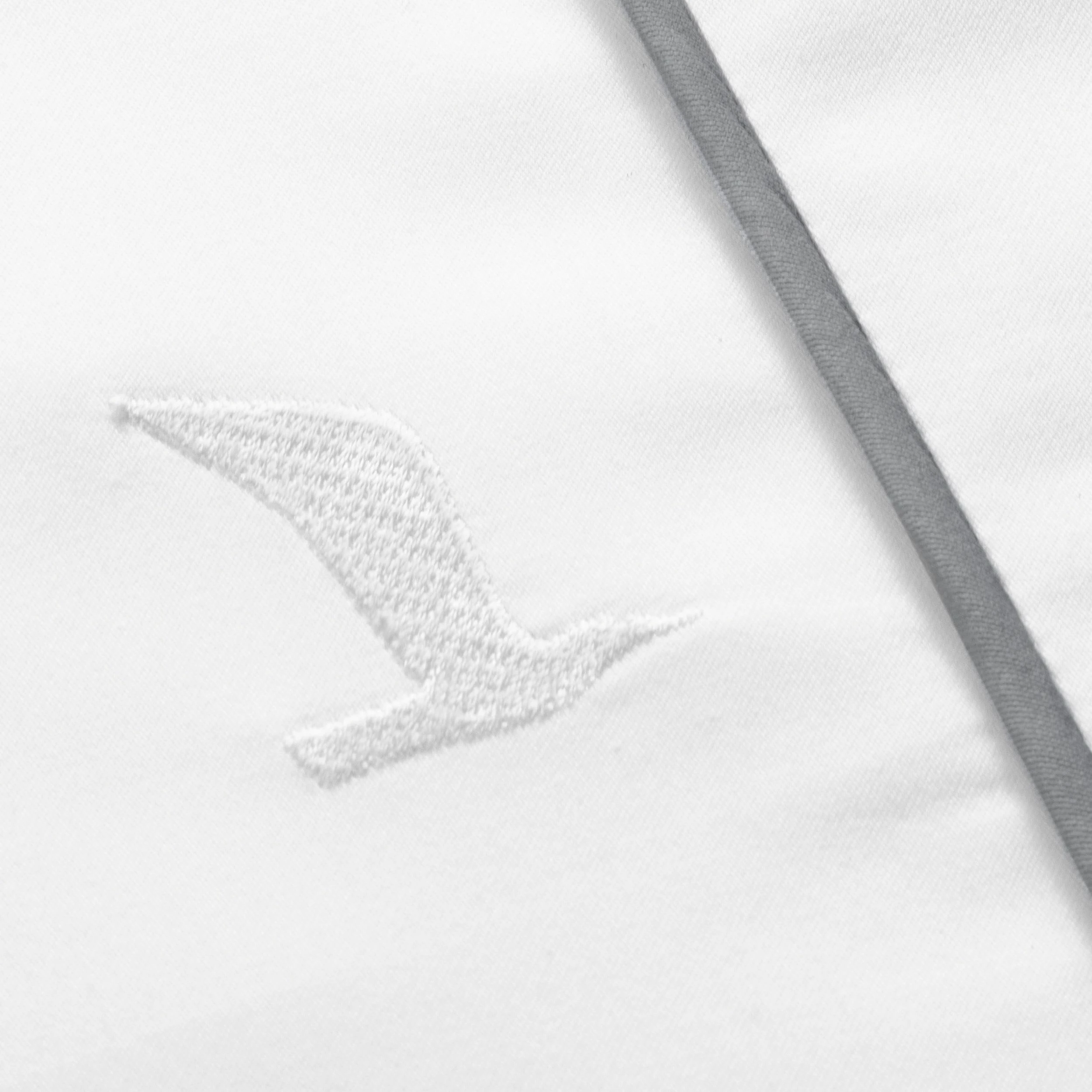 Möve Bettwäsche Noblesse In White/grey – Bild 2