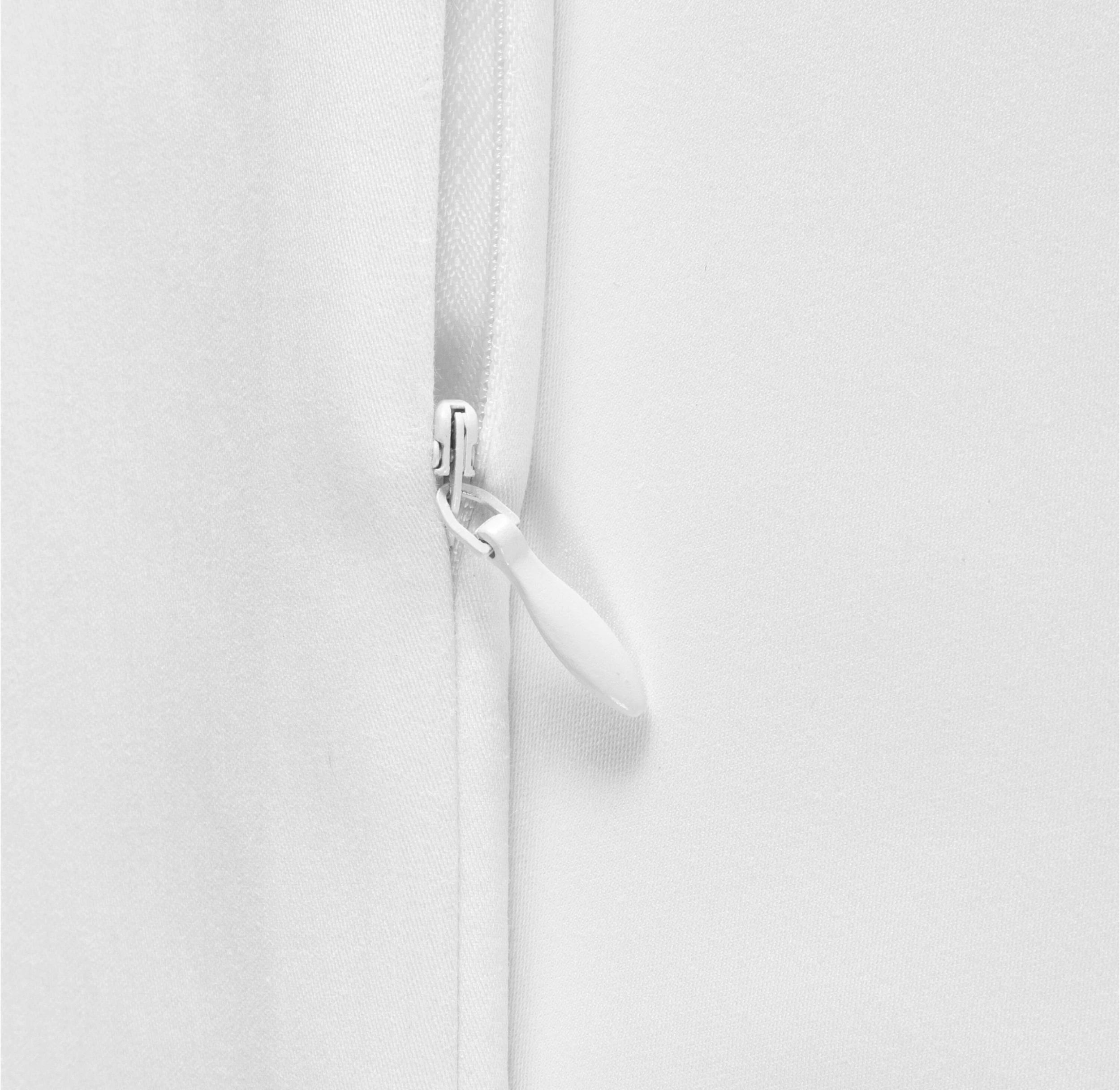 Möve Bettwäsche Noblesse In White/light Blue – Bild 3