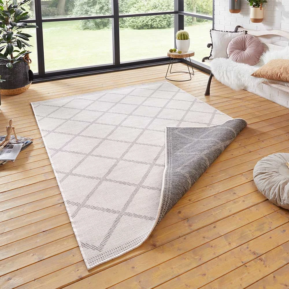 Northrugs In- & Outdoor Wendeteppich Corsica Grau Creme – Bild 4