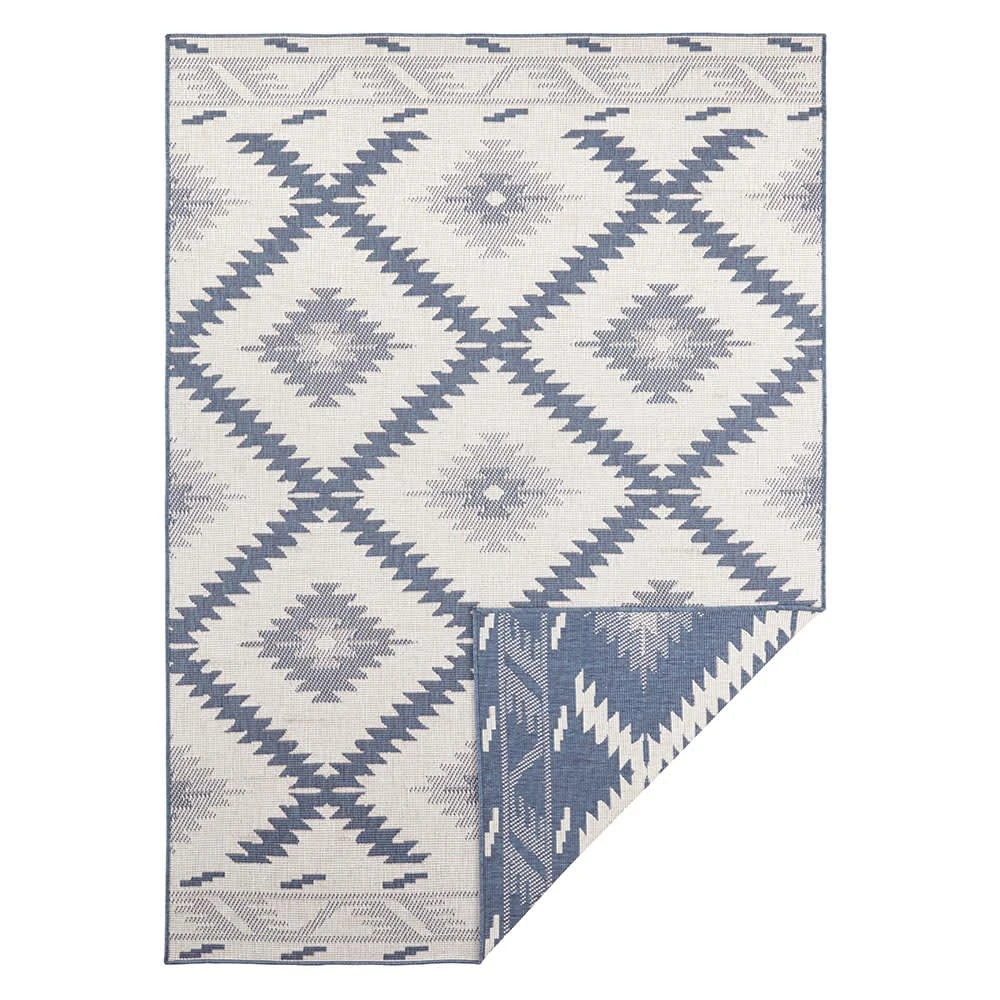 Northrugs In- & Outdoor Wendeteppich Malibu Blau Creme – Bild 2