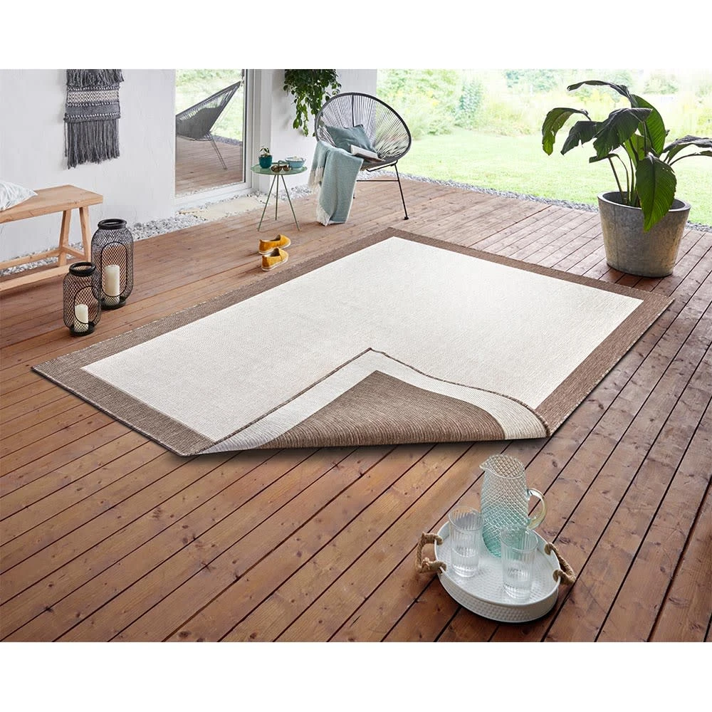 Northrugs In- & Outdoor Wendeteppich Panama Creme Beige – Bild 3