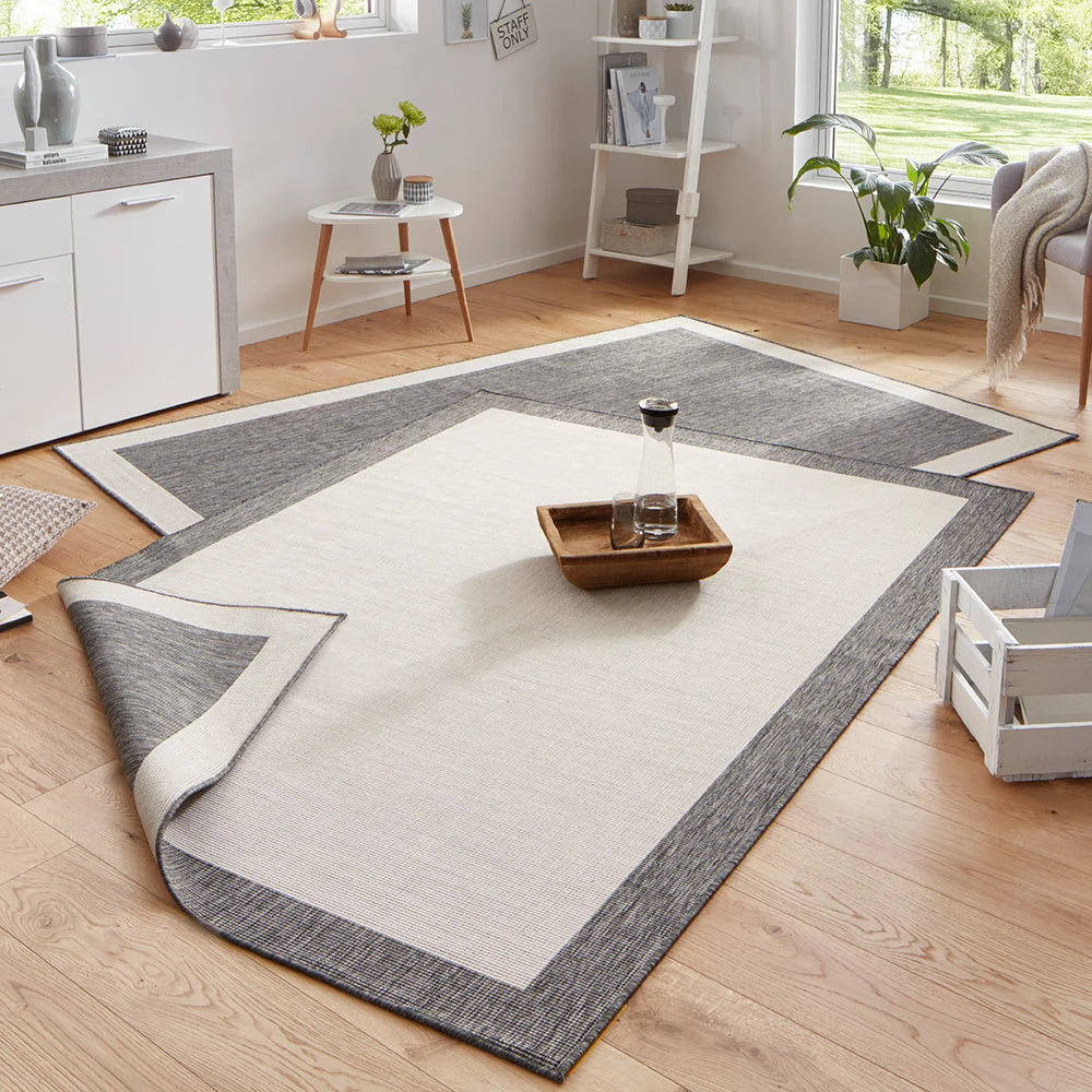 Northrugs In- & Outdoor Wendeteppich Panama Creme Grau – Bild 4