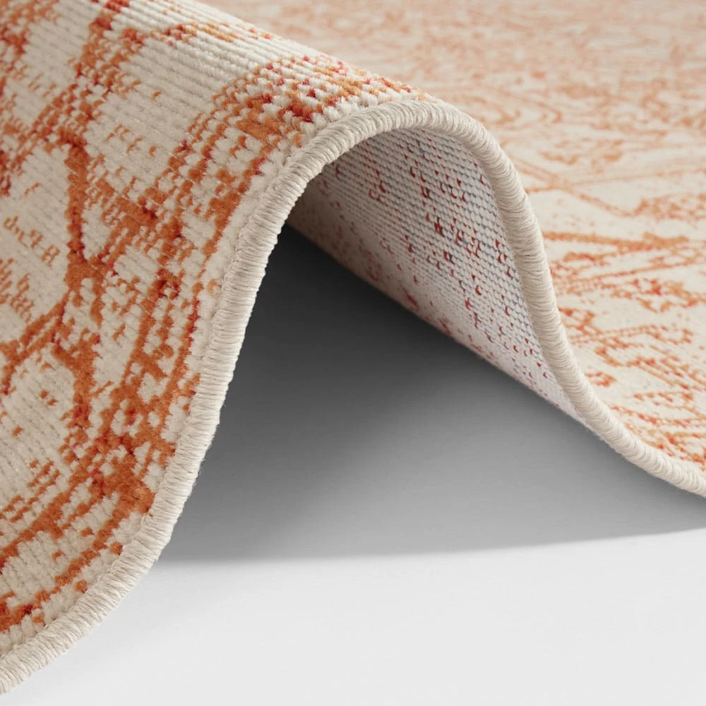 Nouristan Faltbarer Flachgewebe Deko-Teppich Miran Braun Creme – Bild 3