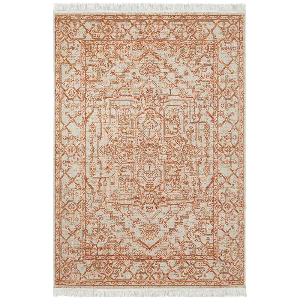 Nouristan Faltbarer Flachgewebe Deko-Teppich Miran Braun Creme