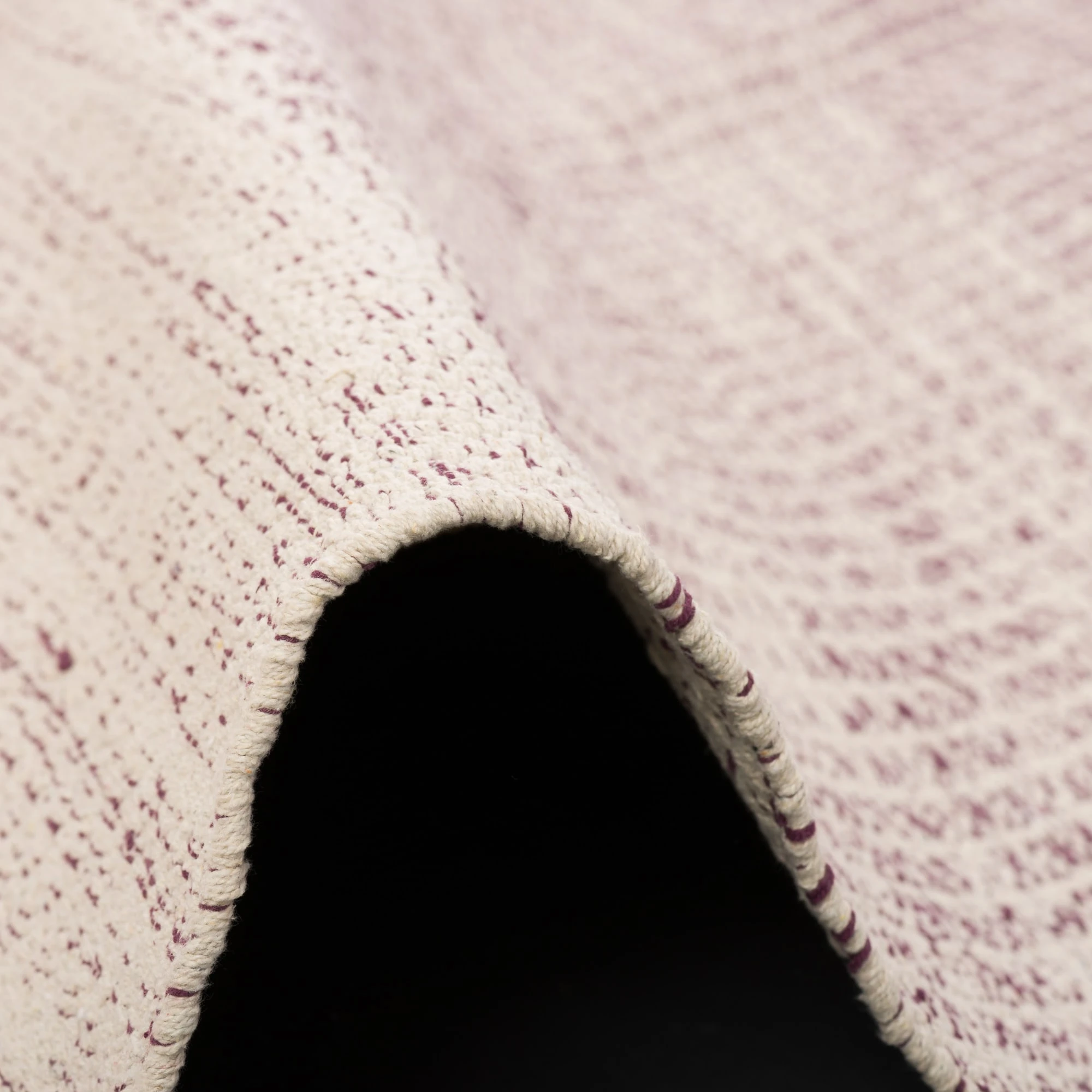 Pergamon Baumwolle Natur Kelim Teppich Sandy Meliert In Purple – Bild 3