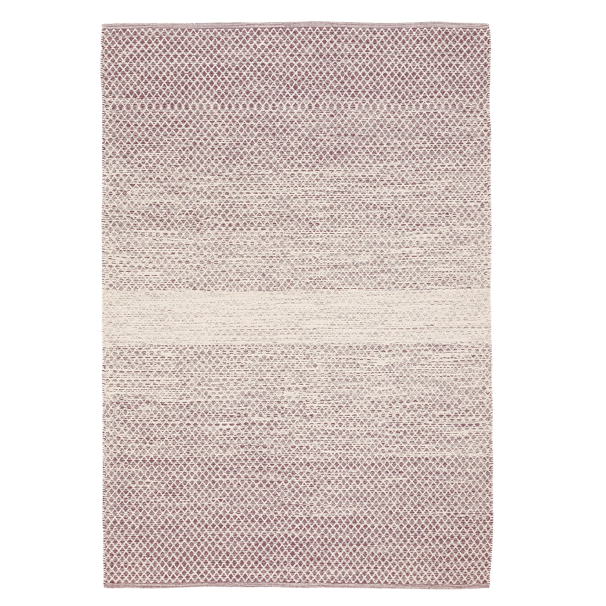 Pergamon Baumwolle Natur Kelim Teppich Sandy Meliert In Purple