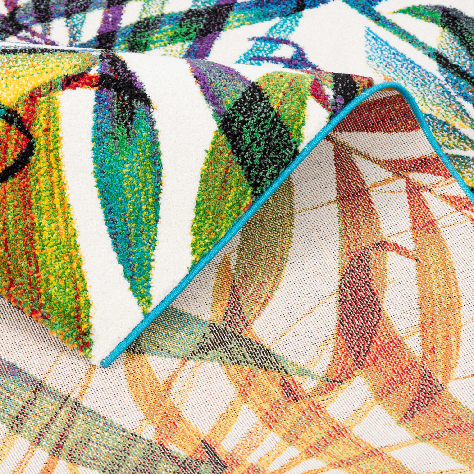 Pergamon Designer Teppich Faro Tropical Bunte Zweige In Bunt – Bild 4