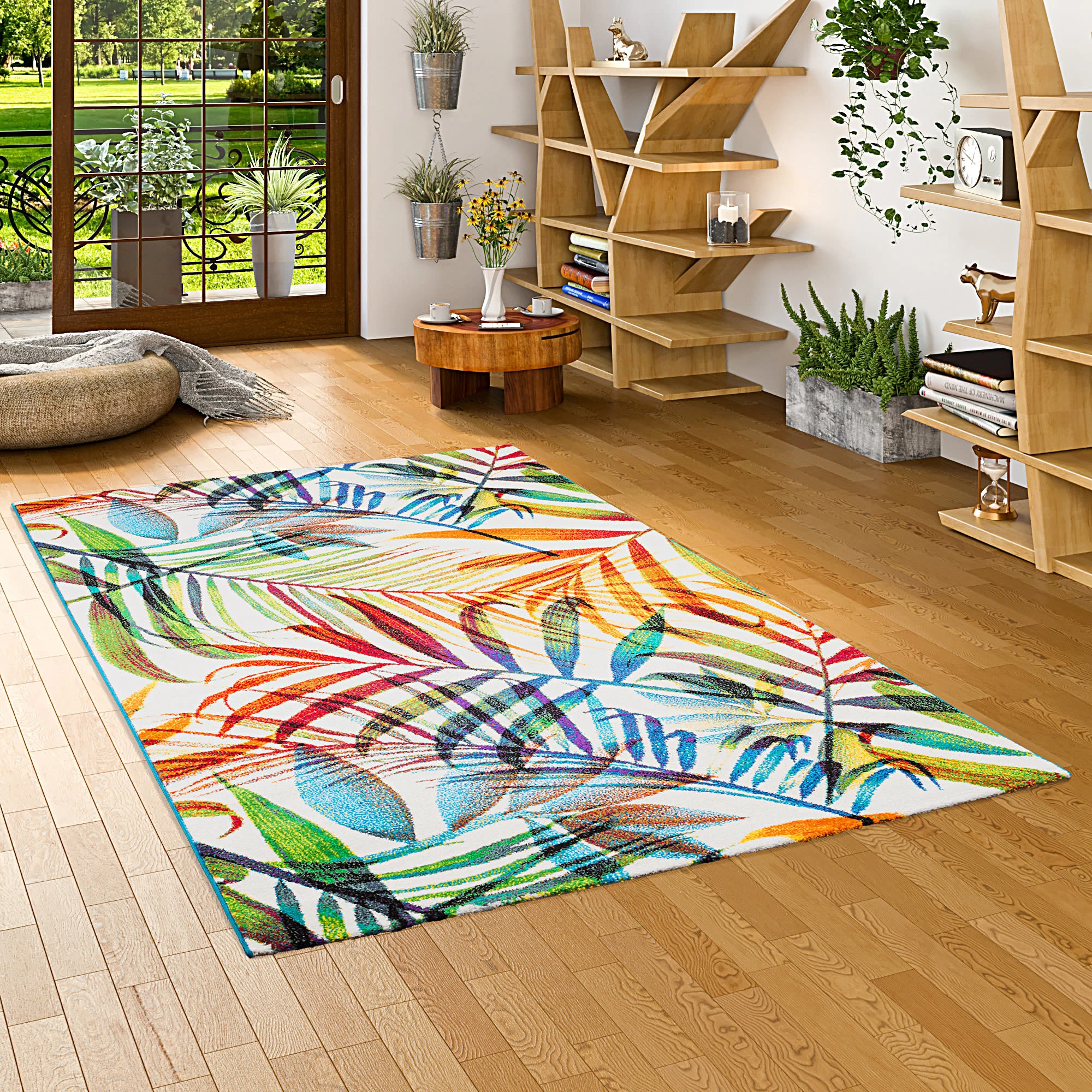 Pergamon Designer Teppich Faro Tropical Bunte Zweige In Bunt – Bild 5