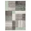 Pergamon Designer Teppich Pastell Ivy Grün Grau Karo In Grün Grau
