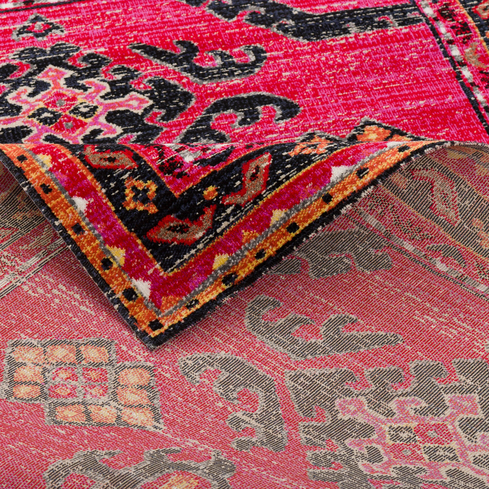 Pergamon Designer Teppich Vintage Zoe Orient Bordüre In Rot – Bild 4