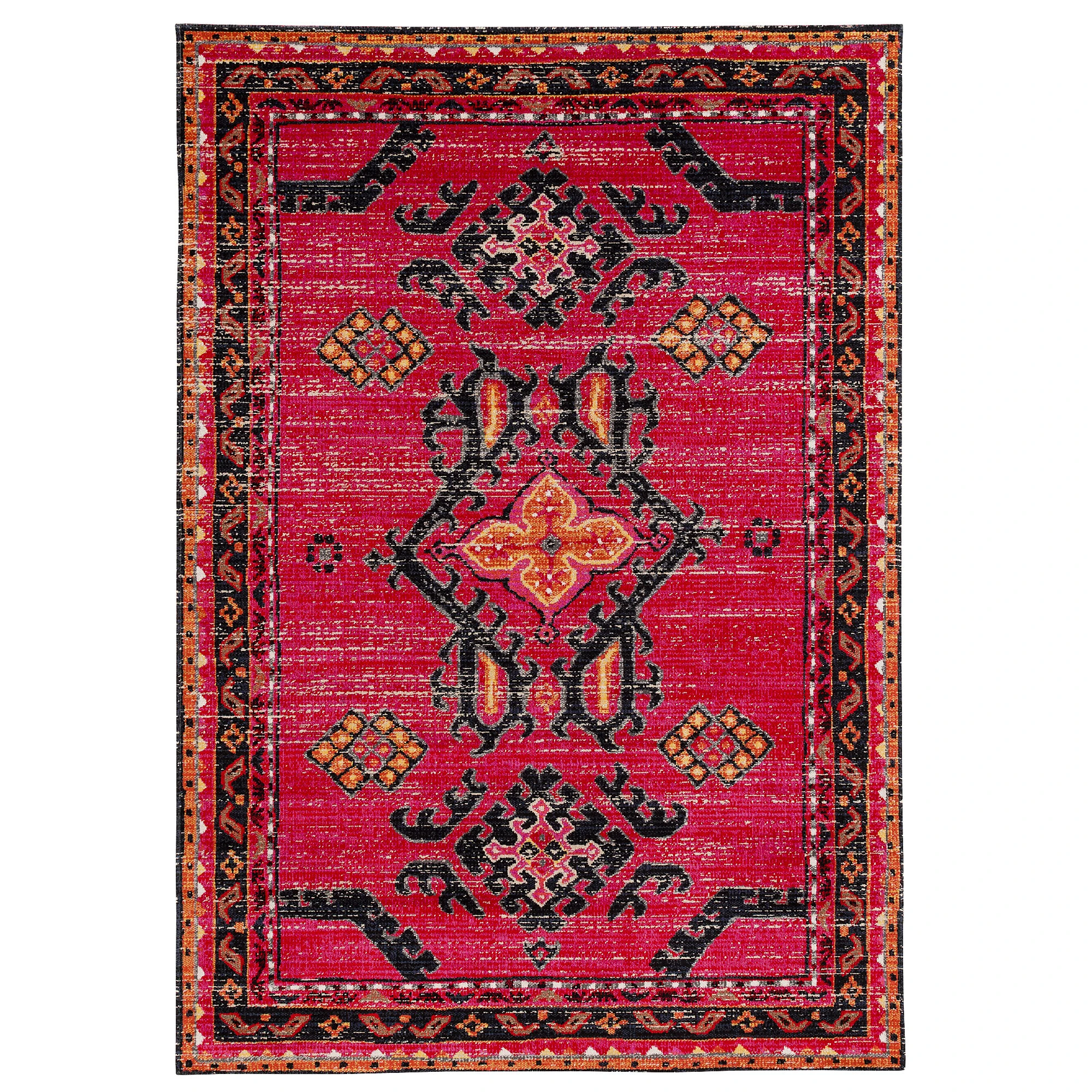 Pergamon Designer Teppich Vintage Zoe Orient Bordüre In Rot