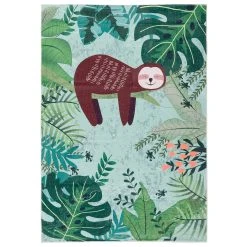 Pergamon Fellteppich Plush Kids Faultier Urwald In Bunt