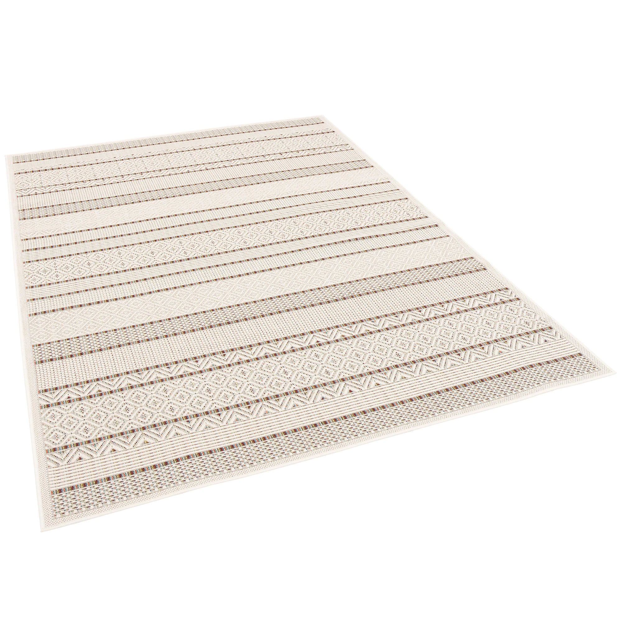 Pergamon In & Outdoor Teppich Campus Modern Bunt Streifen In Beige – Bild 2