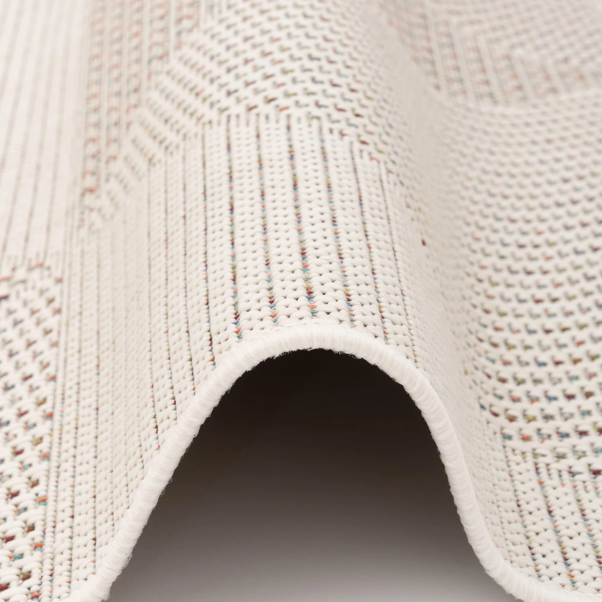 Pergamon In & Outdoor Teppich Flachgewebe Campus Rauten In Beige – Bild 3