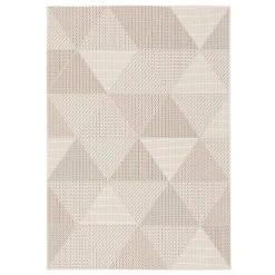 Pergamon In & Outdoor Teppich Flachgewebe Campus Rauten In Beige