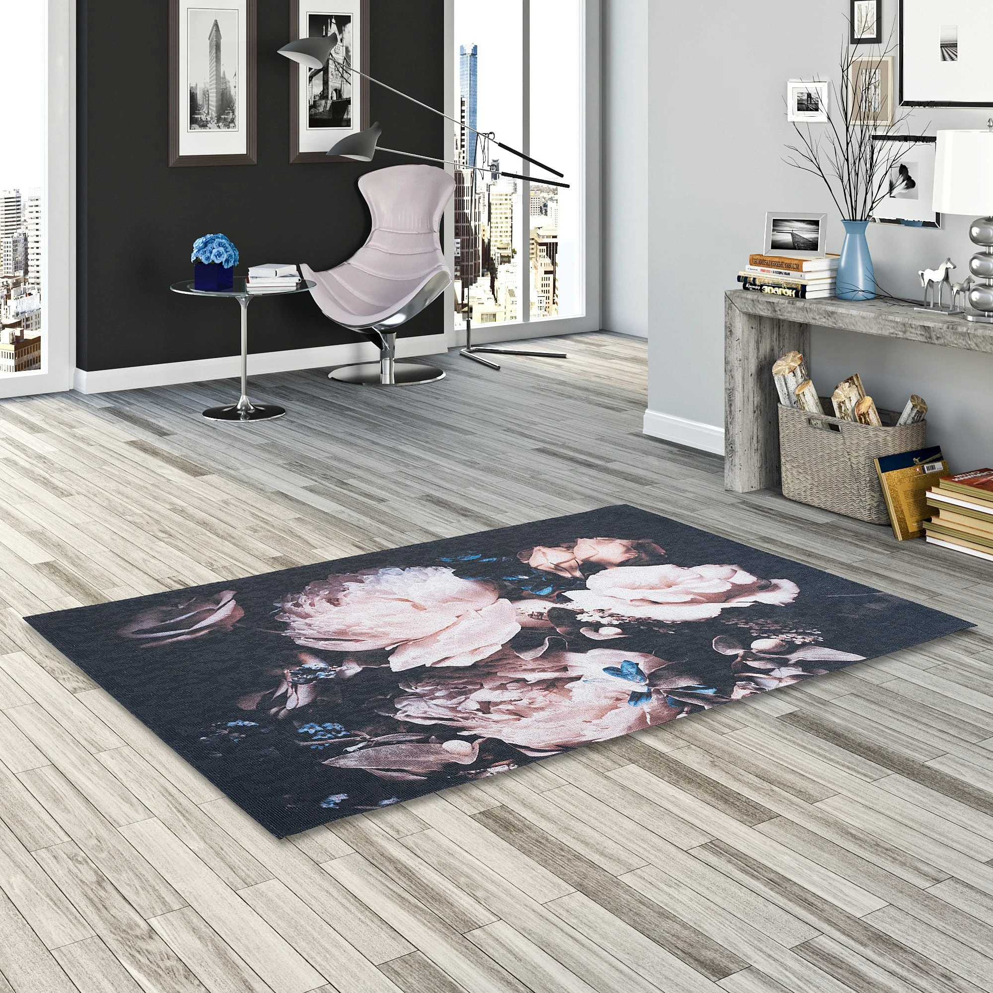 Pergamon Luxus Designerteppich Flores Rosen In Multi – Bild 5