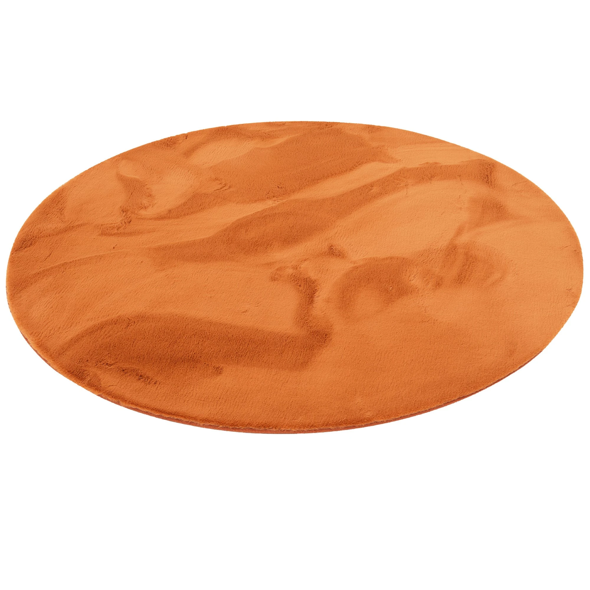 Pergamon Luxus Super Soft Fellteppich Plush Rund In Zwart – Bild 2