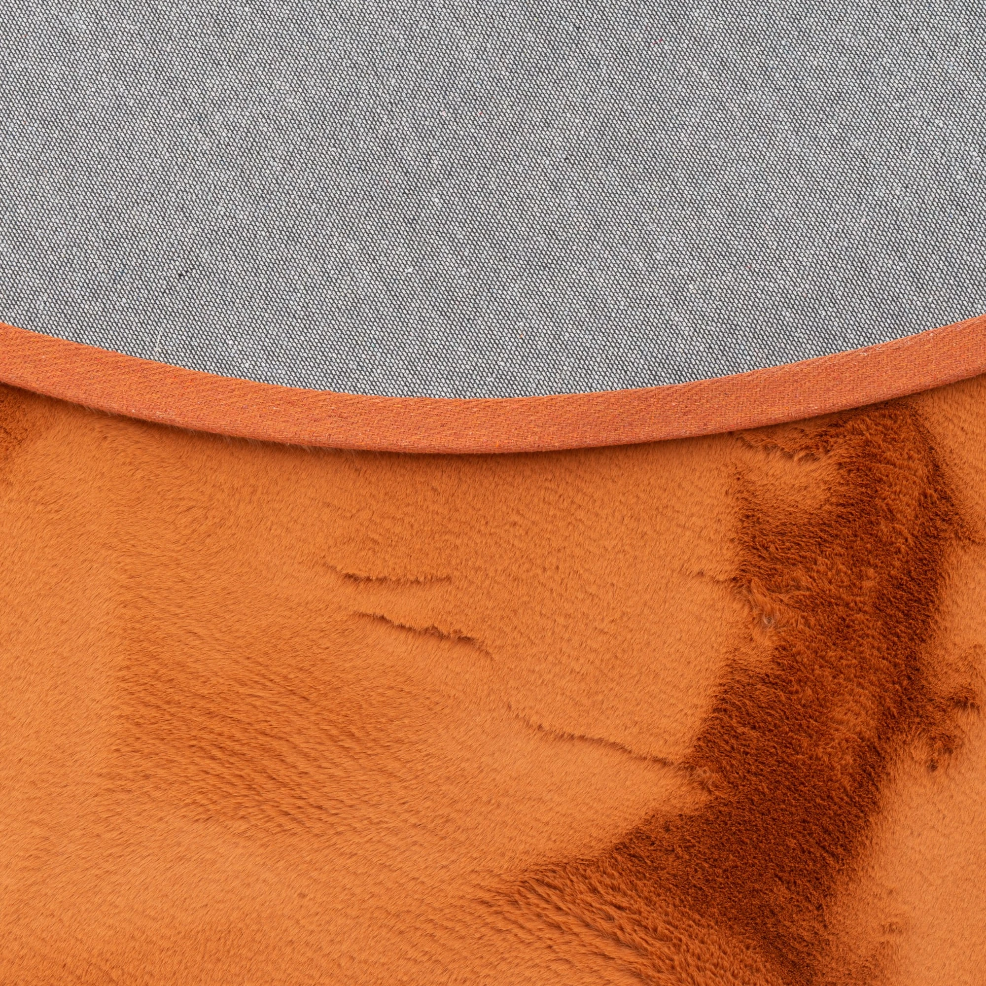 Pergamon Luxus Super Soft Fellteppich Plush Rund In Zwart – Bild 3