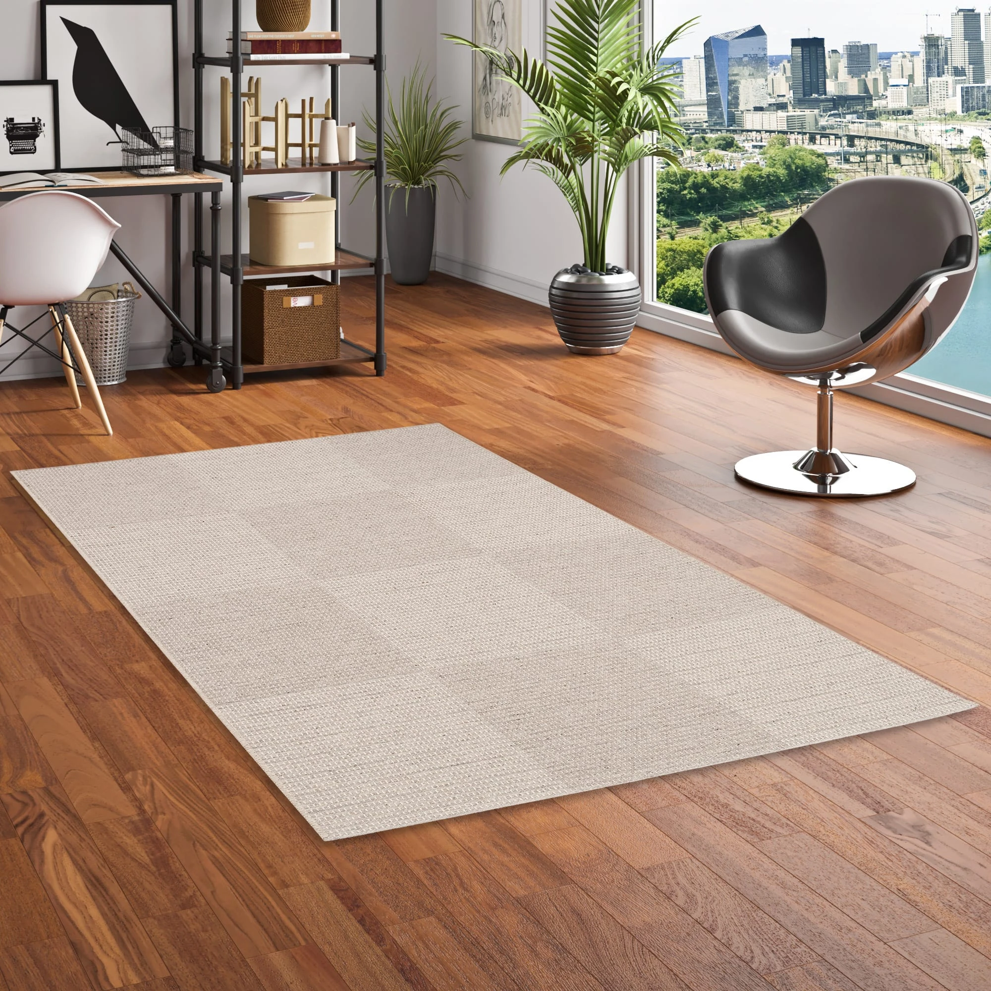 Pergamon Natur Teppich Flachgewebe Casa Karo In Beige – Bild 5