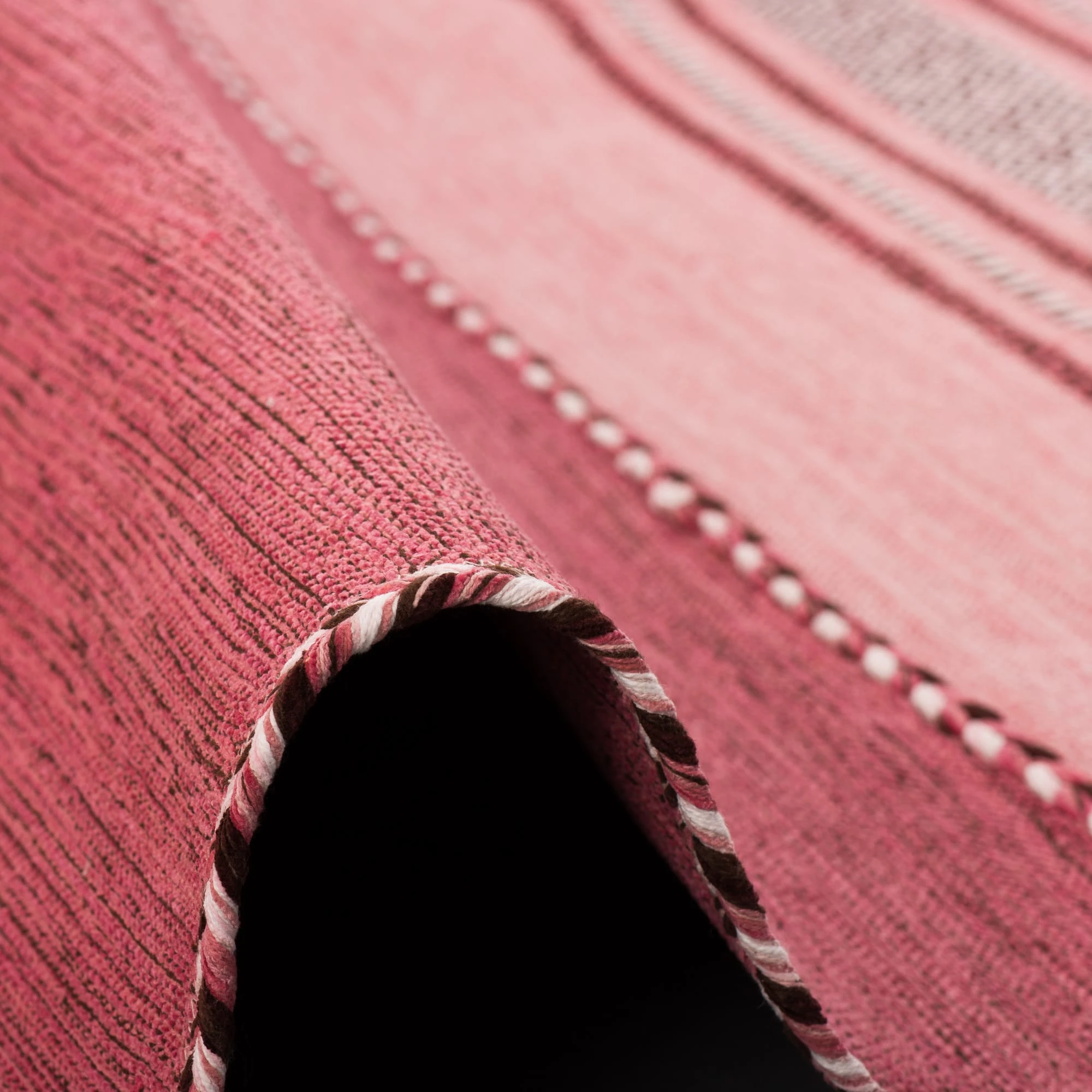 Pergamon Natur Teppich Kelim Navarro In Rosa – Bild 3