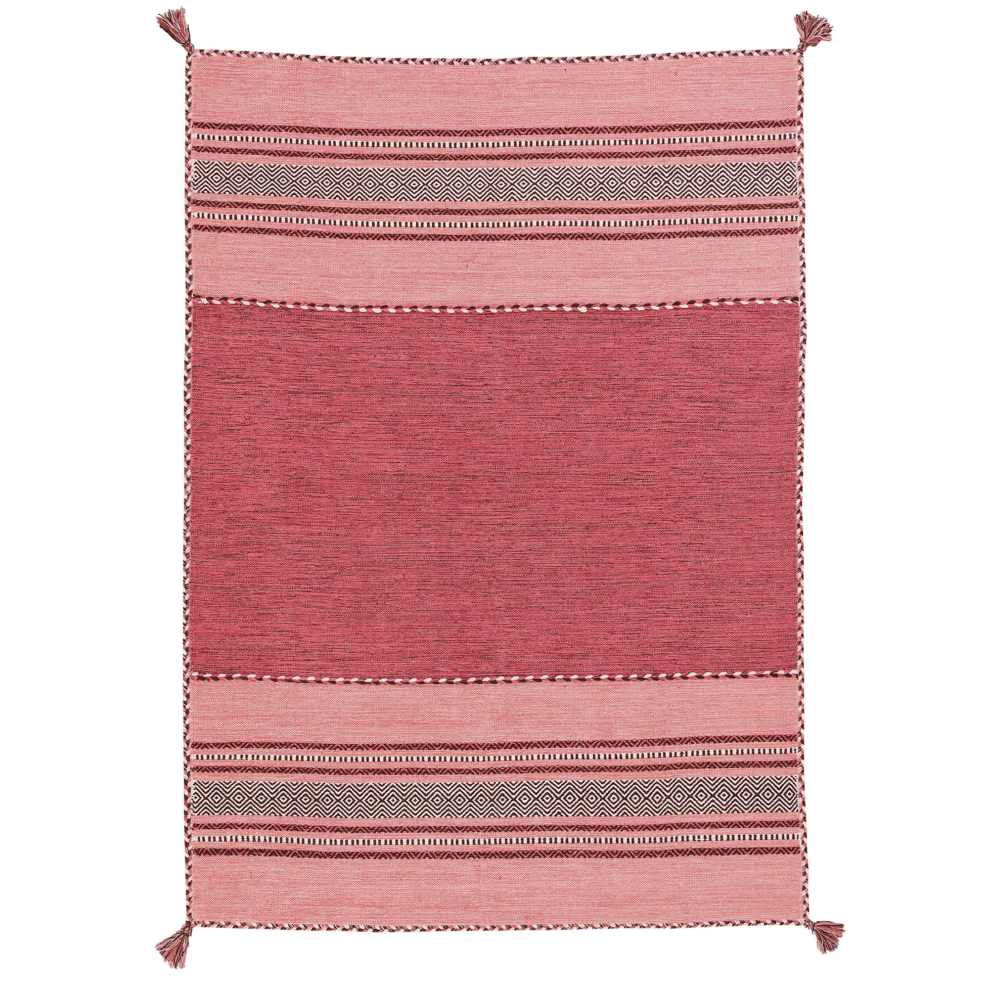 Pergamon Natur Teppich Kelim Navarro In Rosa