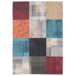 Pergamon Vintage Designerteppich Finesse Patchwork In Bunt