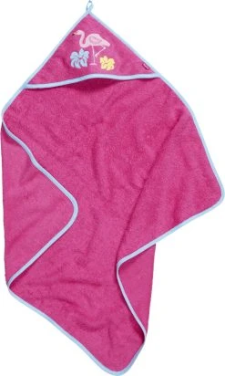 Playshoes Frottee-Kapuzentuch Flamingo In Pink