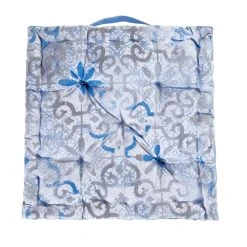 PureDay Sitzkissen Vintage, Blau/Grau