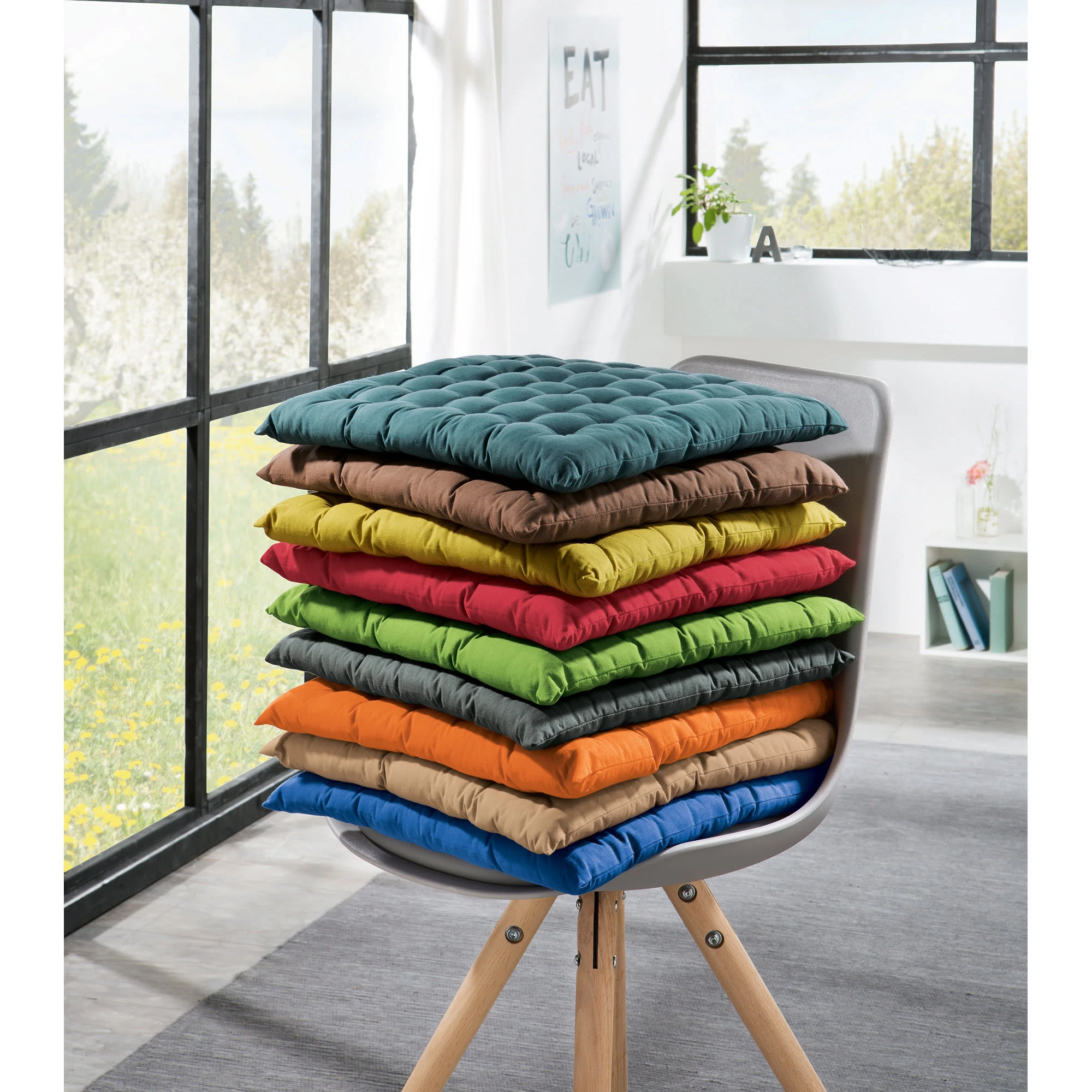 REDBEST Stuhlkissen 2er-Pack In Grau – Bild 2