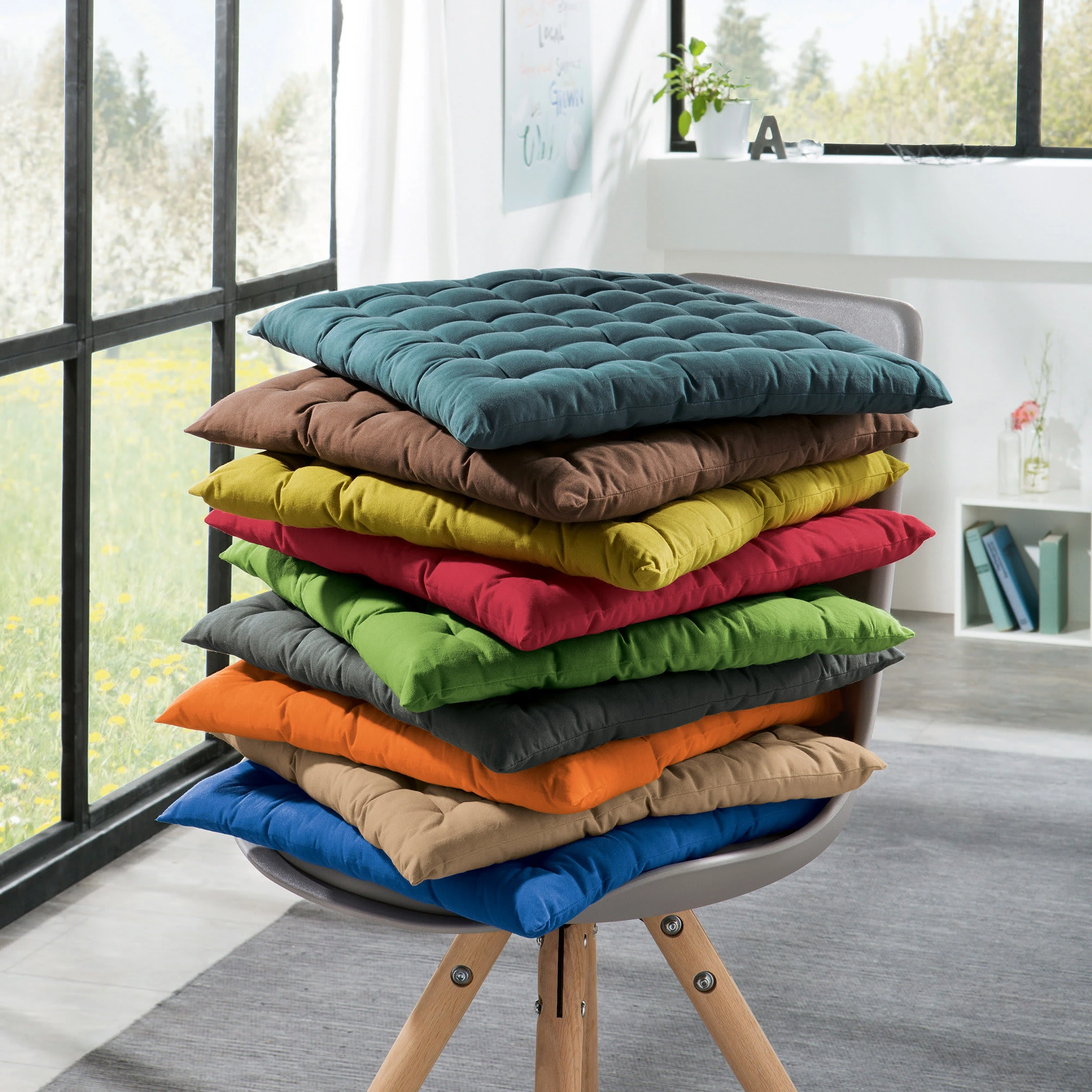 REDBEST Stuhlkissen 2er-Pack In Grau – Bild 3