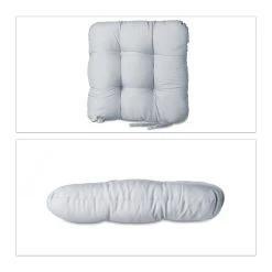 Relaxdays 16x Stuhlkissen In Grau - (B)36 X (T)36 Cm