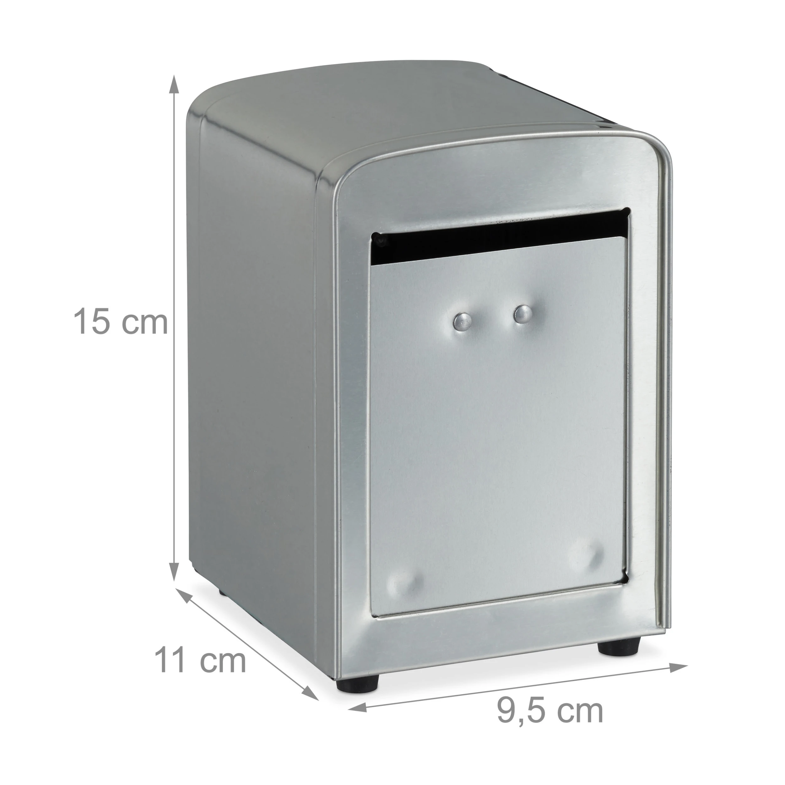 Relaxdays 2x Serviettenspender In Silber – Bild 4