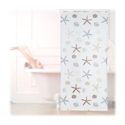 Relaxdays Duschrollo Ocean In Semitransparent - (L)240 X (B)100 Cm