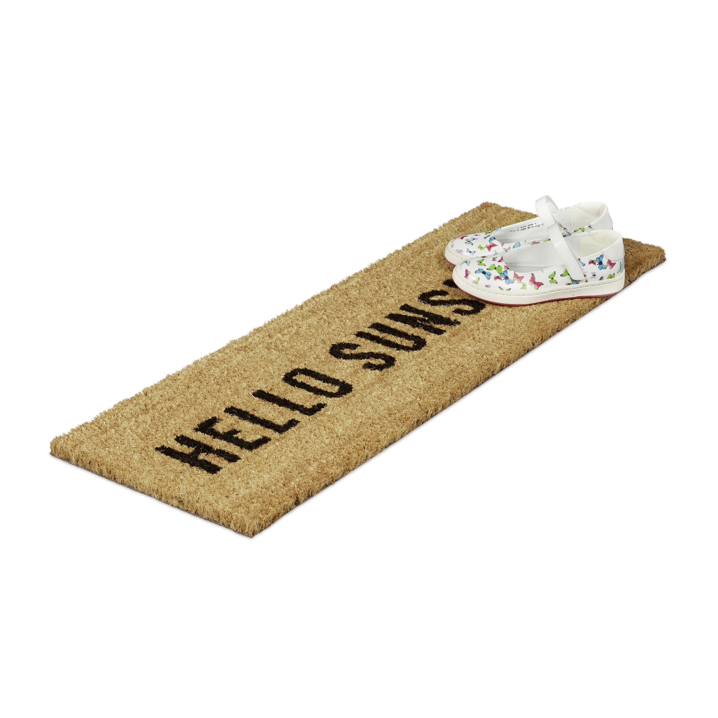 Relaxdays Fußmatte Hello Sunshine In Natur - (B)75 X (T)25 Cm – Bild 3