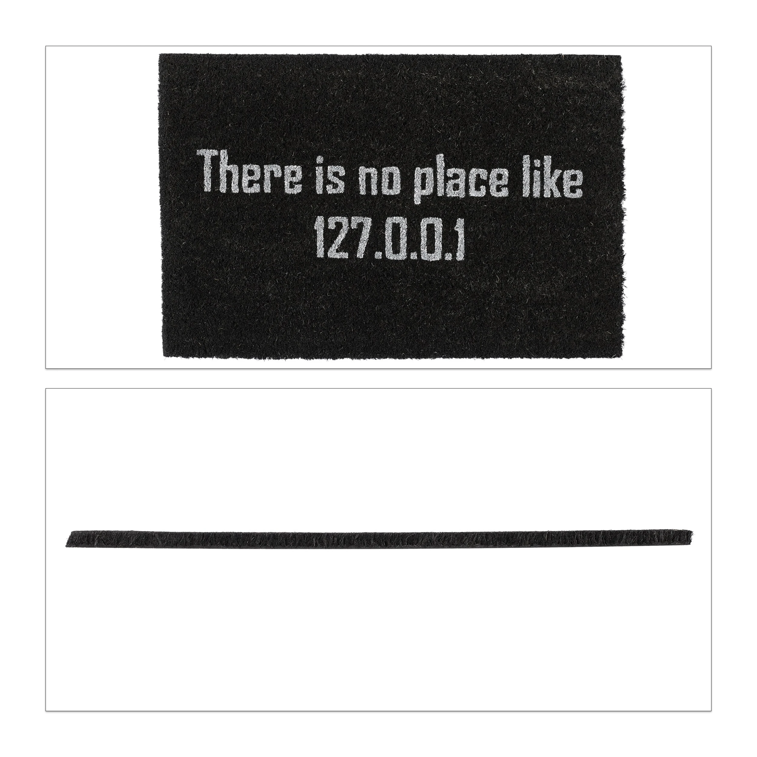Relaxdays Fußmatte Home "127.0.0.1" In Schwarz - (B)60 X (T)40 Cm
