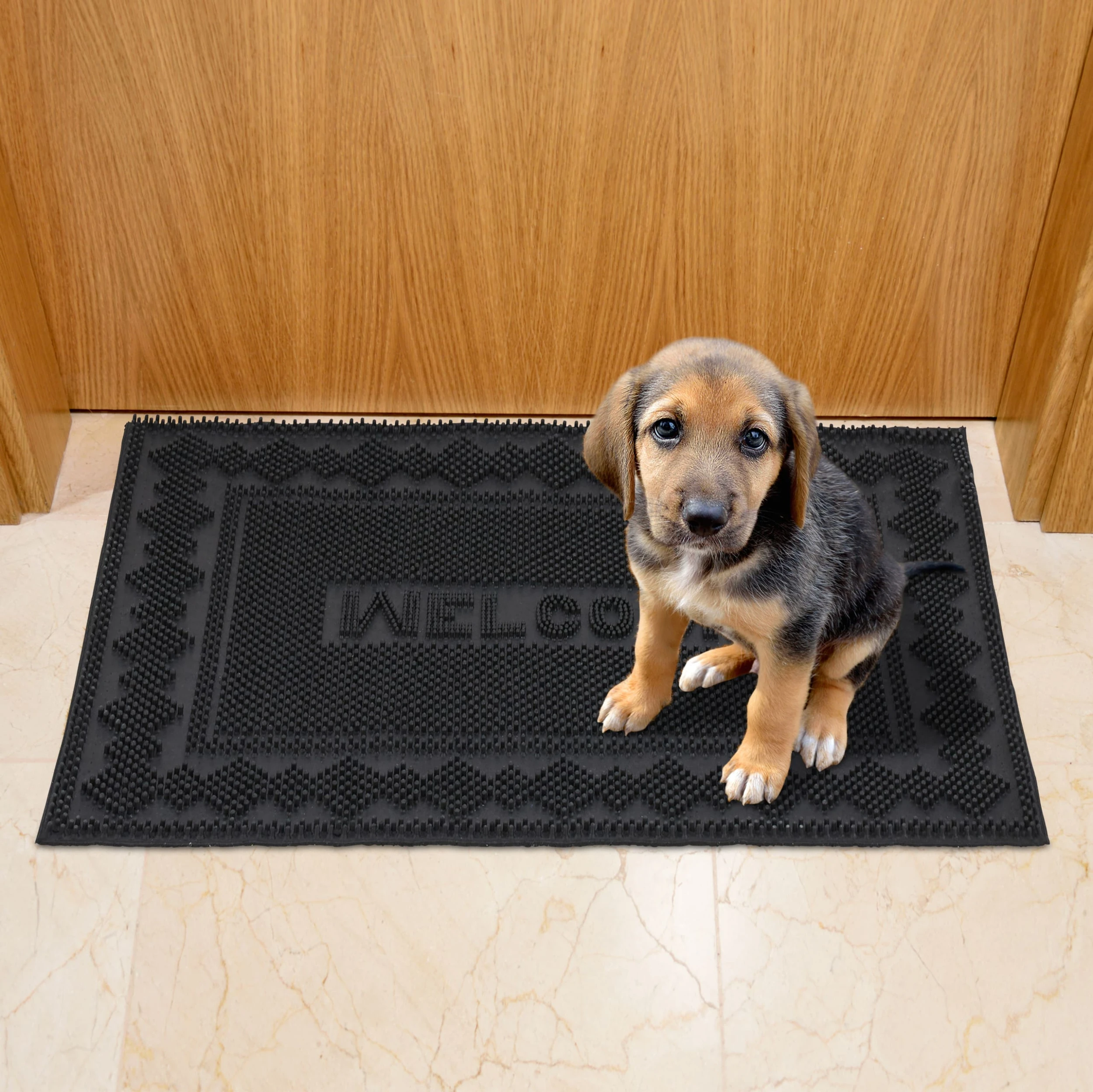 Relaxdays Fußmatte In Schwarz - (B)60 X (T)40 Cm – Bild 3