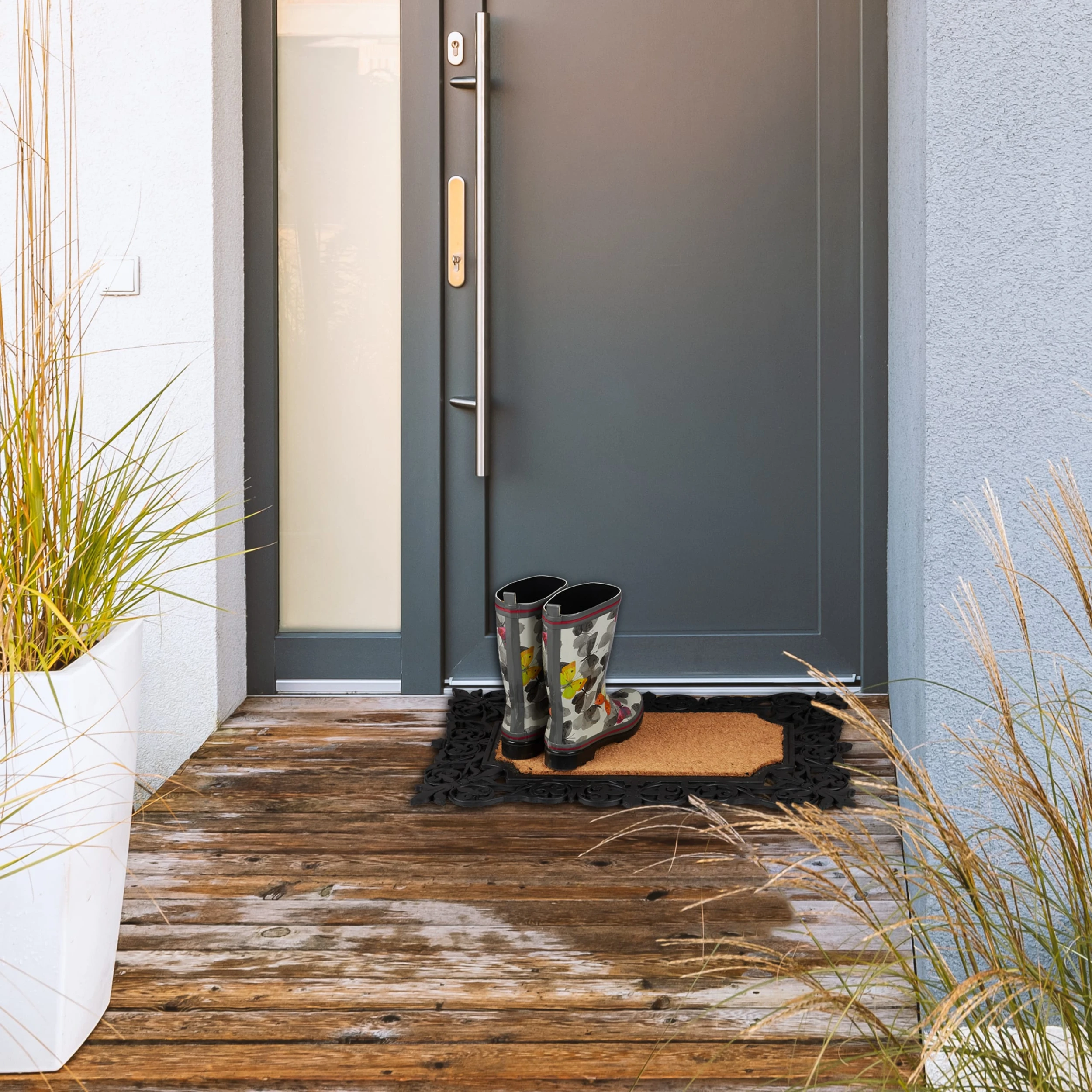 Relaxdays Fußmatte In Schwarz/ Natur - 75 X 45 Cm – Bild 2
