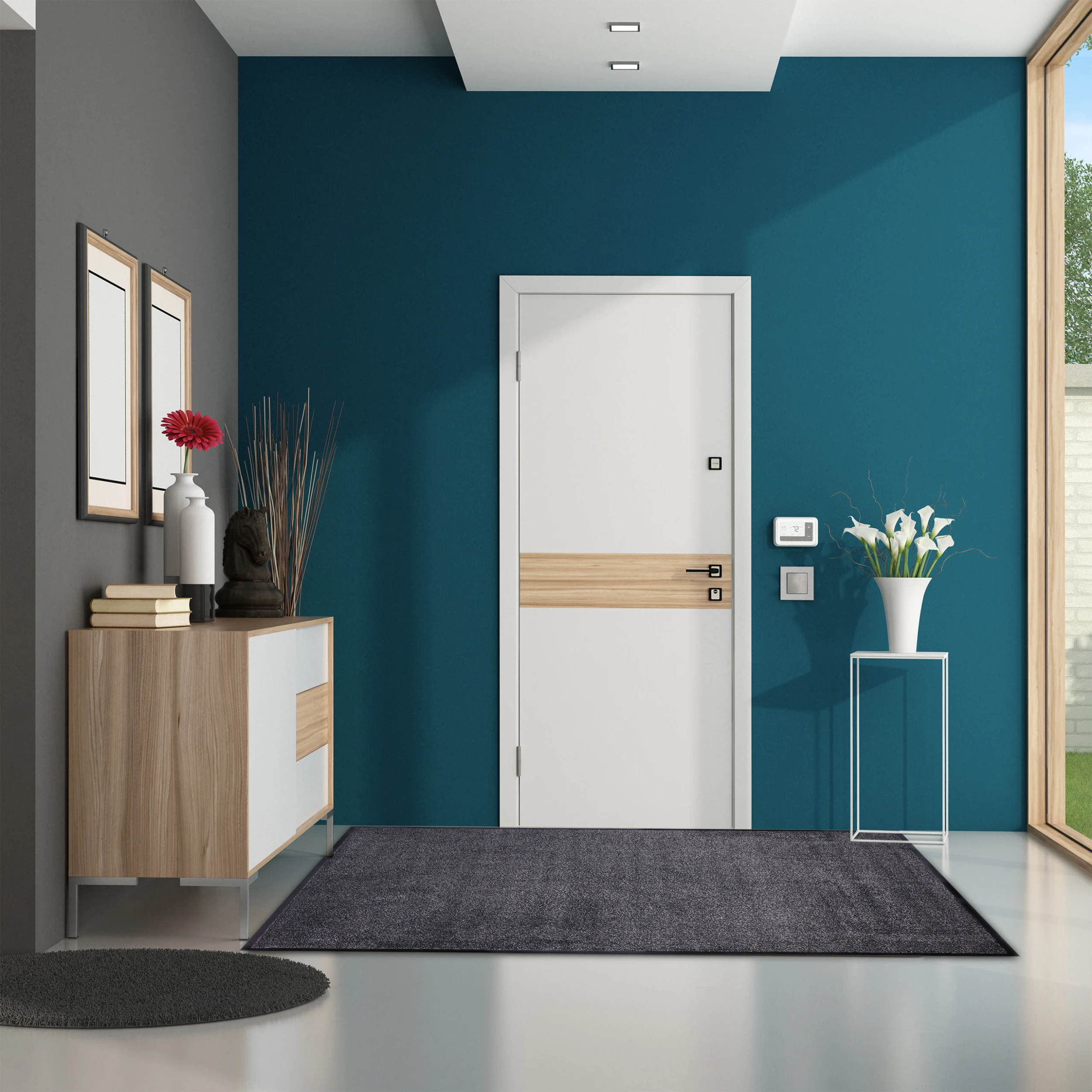 Relaxdays Schmutzfangmatte In Schwarz/Grau - (B)200 X (T)80 Cm – Bild 5